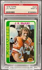 1978 Topps Football J.K. McKay PSA 9 MINT Tampa Bay Buccaneers Card #246    cc23