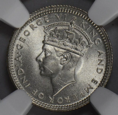 NG0202 Malaya and British Borneo 1943  5 Cents NGC MS 65 rare in this grade comb