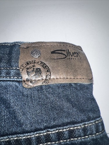 Silver Garret 1037 women’s dark denim jeans Adjustable Waistband size 14 - Picture 4 of 13