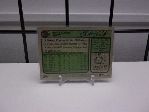 2023 Topps Heritage Black Border #265 Brett Baty RC /50 SP - Picture 2 of 2
