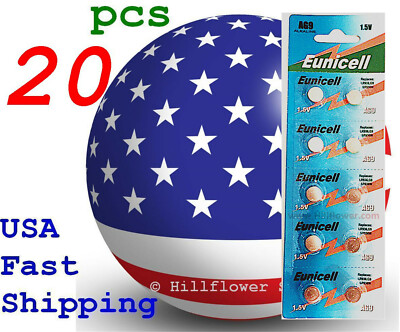 20 pcs AG9 LR45 LR936 XX G9 394A 194 S33 Card 1.5V 0% Hg Alkaline Battery
