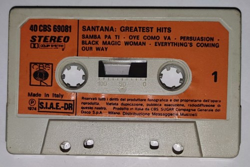 Santana – Greatest Hits -- Cassette -- Italia 1974 40 CBS 69081 - Foto 5 di 5