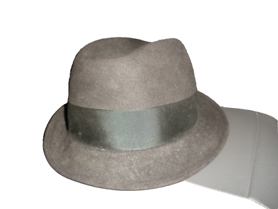 Charles Knox Hatter Brown Wool Fedora Hat Vintage Size 7 1/8 EUC