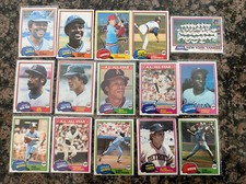 1981 Topps Lot of 15 Cards - Rice Seaver Trammell Carew Evans Niekro Reggie