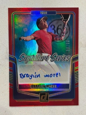 BRAYLIN MOREL 2024 Donruss Baseball Signature Series RED Auto # 56 
