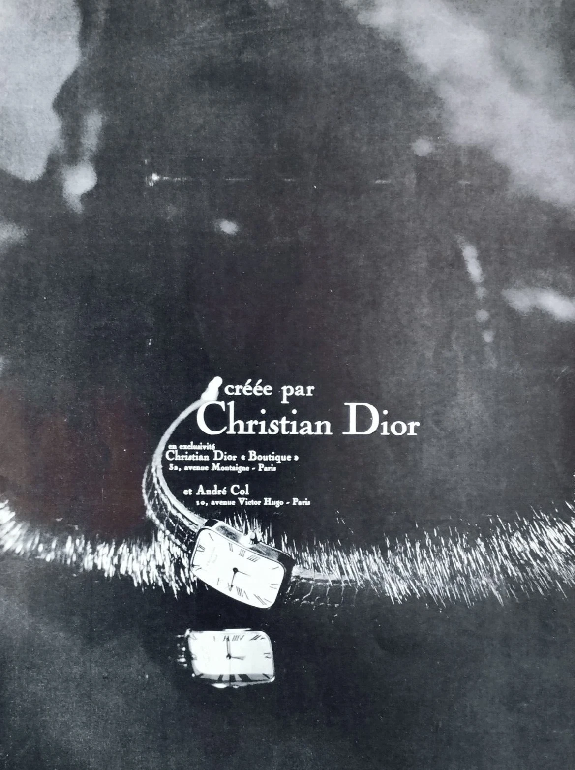 Publicité ancienne imprimée DIOR !! Montre automatique 