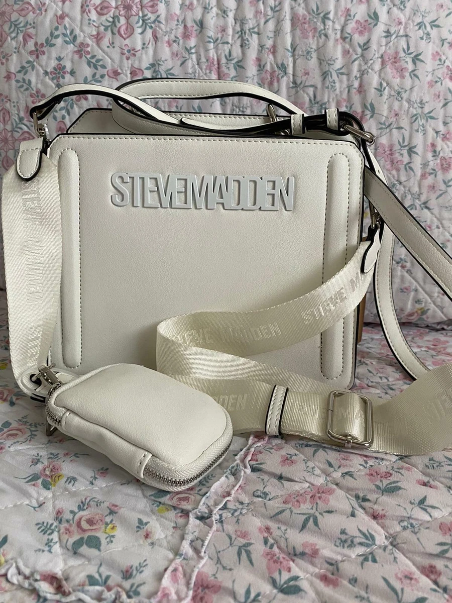 STEVE MADDEN SMALL WHITE CROSSBODY PURSE BAG