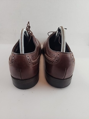 Zapatos de vestir de cuero Oxfords con punta de ala Florsheim marrón 30308 para hombre. 9 D Vibram - Imagen 4 de 9
