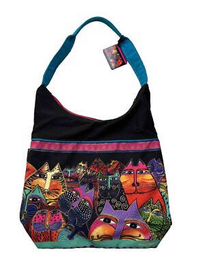 Laurel Burch Fantasticats Medium Scoop Hobo Tote Shoulder Bag
