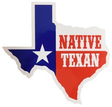 State of Texas Flag Map NATIVE TEXAN Vinyl Decal Bumper Sticker