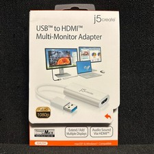 BRAND NEW USB to HDMI Multi-Monitor Adapter- J5 Create HD 1080p