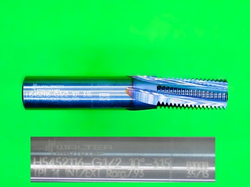 Gewindefräser G1/2 VHM mit IK WALTER № H5452116-G1/2 Z5 TPI14 INT/EXT re-NEU - Picture 2 of 10