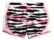NWT Justice Girls Neon Zebra Running Athletic Shorts 12