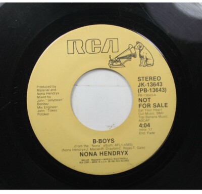 Soul Promo 45 Nona Hendryx - B-Boys / B-Boys On Rca