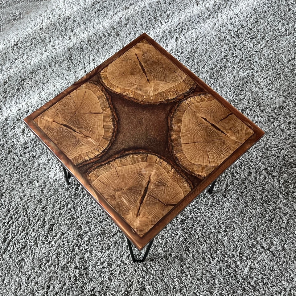 Epoxy Table Live Edge / Live End Table / Coffee Table / Epoxy Side Table - Image 3 of 4