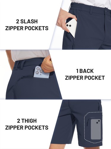 Men's Hiking Shorts Quick Drying Cargo Pants 5 Zipper Pockets Casual Gym Shorts - 第 58/60 張圖片