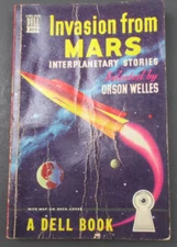INVASION FROM MARS ORSON WELLS DELL 305 MALCOM SMITH COVER 1949 FIRST BRADBURY