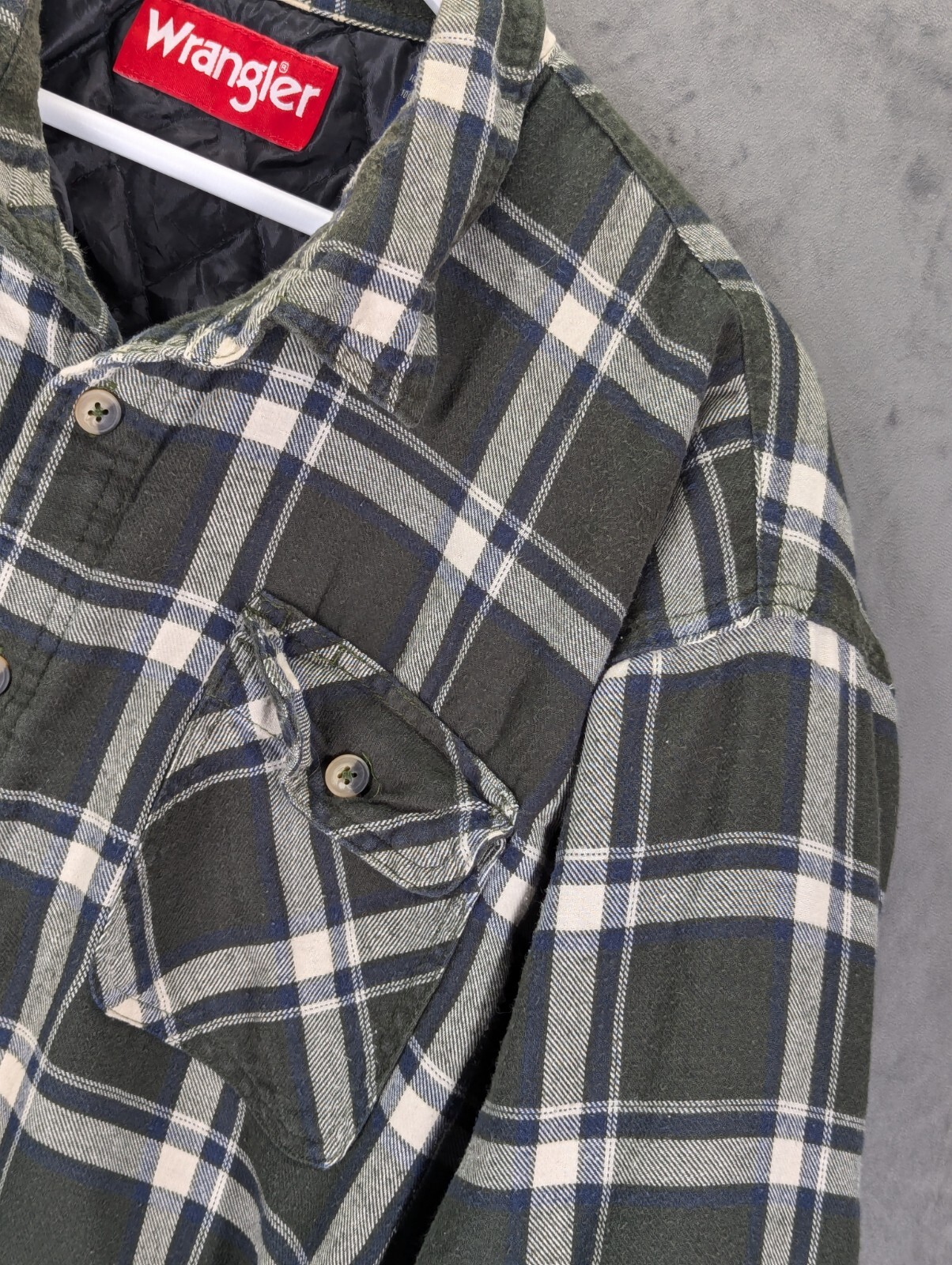 Wrangler Lumberjack Shirt Jacket Men's Size 2XL Padded Lined Plaid USA Workwear image 6