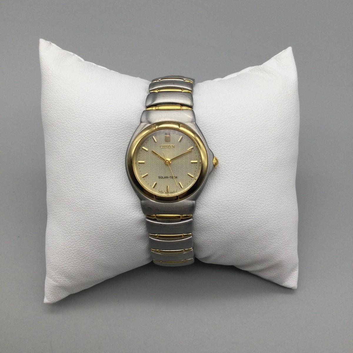 Citizen Eco Drive Watch Women 25mm Silver Gold Tone B230