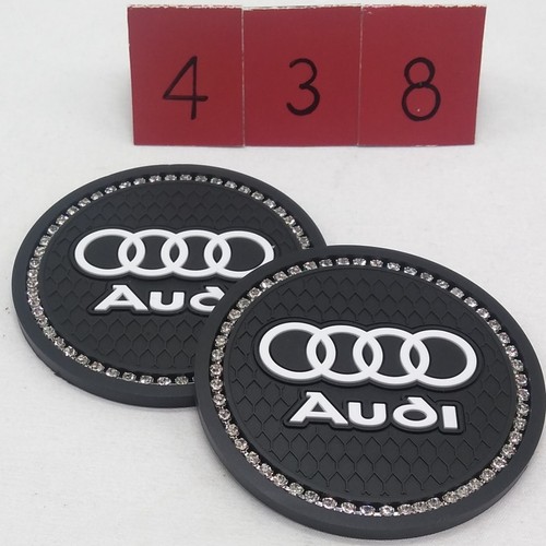 2 pk Cup Mat Car Drink Holder Insert Silicone Coaster Set for Audi