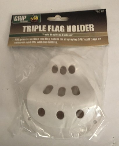 Grip Outdoors #78312 Triple Flag Holder Stick On Model Display 3/8” Flags On RVs - Picture 4 of 12