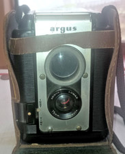 Vintage Argus Super 75 Camera Seventy Five, With Original Leather Case. Untested