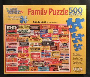 White Mountain Candy Lane 500 pc Family Puzzle Larger ...