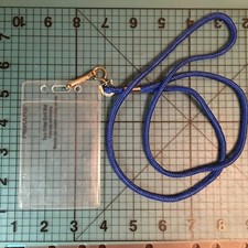 34  Nylon Cord Lanyard, Swivel Pivot Clip, Pocket ID holder for Key Card, Badges