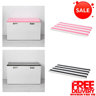 Hemmahos Soft Bench Pad Pink Black 90x49x3 Cm 100 Cotton Ikea