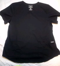 CHEROKEE Black L Scrub Top