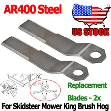 Super Duty Steel REPLACEMENT 2 Blades for Mower King Skidsteer Brush Hog Cutter