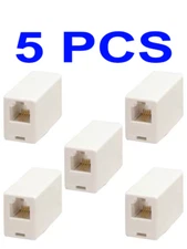 5PCS Phone Line Extension Adapter Inline Coupler RJ11 6P4C