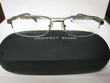 GEOFFREY BEENE EYEGLASS FRAMES Style PRINCETON in GUN 55-17-140 W/ Case