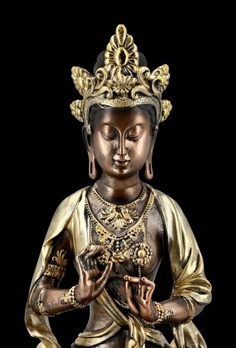 Meditierende Buddha Figur - Feng Shui Mönch Dekostatue - Bild 7 von 7