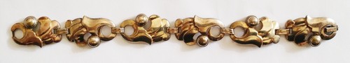 ENGEL BROTHERS Vintage Link Bracelet Signed Gold-Filled - Picture 2 of 5