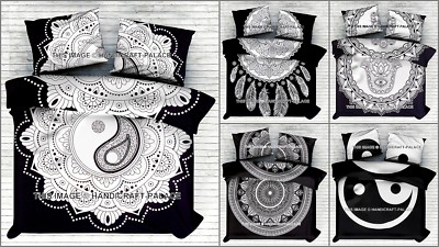 Indisches Mandala Queen Größe Bettdecke Doona Abdeckung Ethnisch Tagesdecke Set