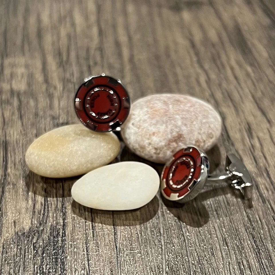 Juego de Casino Poker Gemelos de Alto Apuestas Hombres Cumpleaños Día del Padre Regalo con Caja Foto 3 de 4