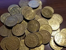 No Cash Value Brass Tokens - Eagle, Size 0.882"  Lot of 50
