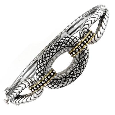 Andrea Candela 18k Gelbgold & Silber Twist Kabel Diamant Armreif ACB239/09
