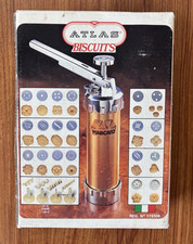 Vintage Marcato Atlas Biscuit Maker Cookie Press w/28 Attachments NEW Italy