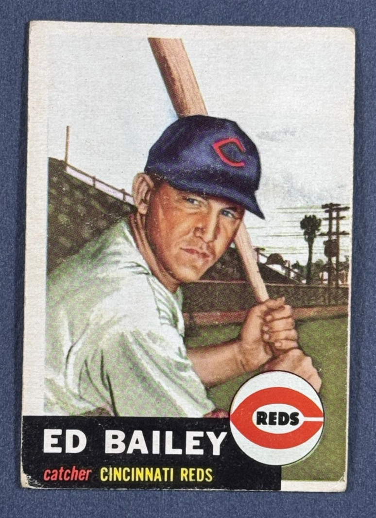 1953 Topps Ed Bailey #206 Rookie RC Poor Condition