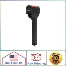 Postal Pro Hampton Plastic Mailbox and Post Kit - Black