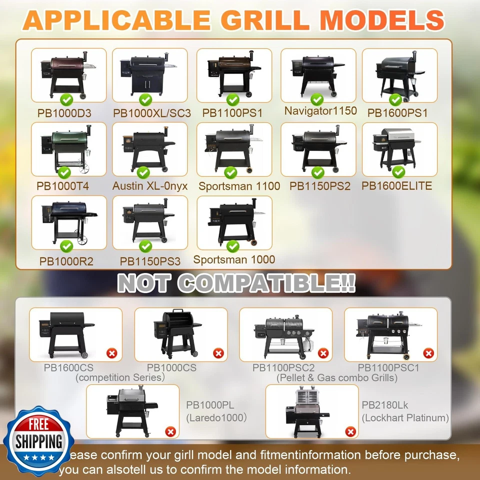 Kit de asador de llama para parrilla de pellets Pit Boss serie PB1150 PB1100 PB1000 PB1600 Foto 2 de 4