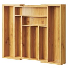 Expandable Bamboo Drawer Organizer Waterproof Adjustable