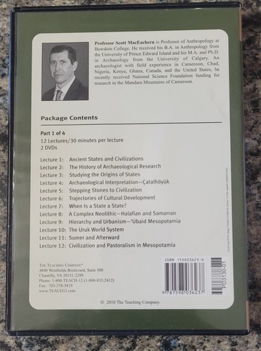 The Great Courses The Origin Of Civilization DVD Part 1-4 W/Guidebook - Picture 5 of 11