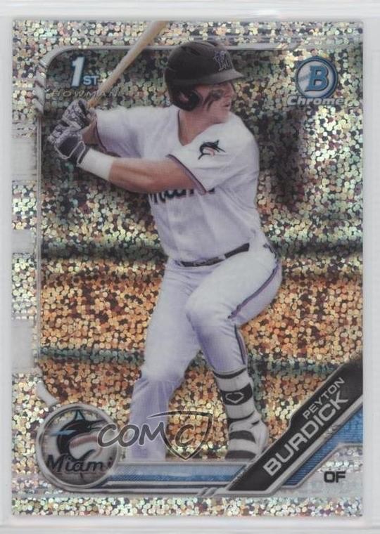 2019 Bowman Draft Chrome Sparkles Refractor Peyton Burdick #BDC-74 oh8