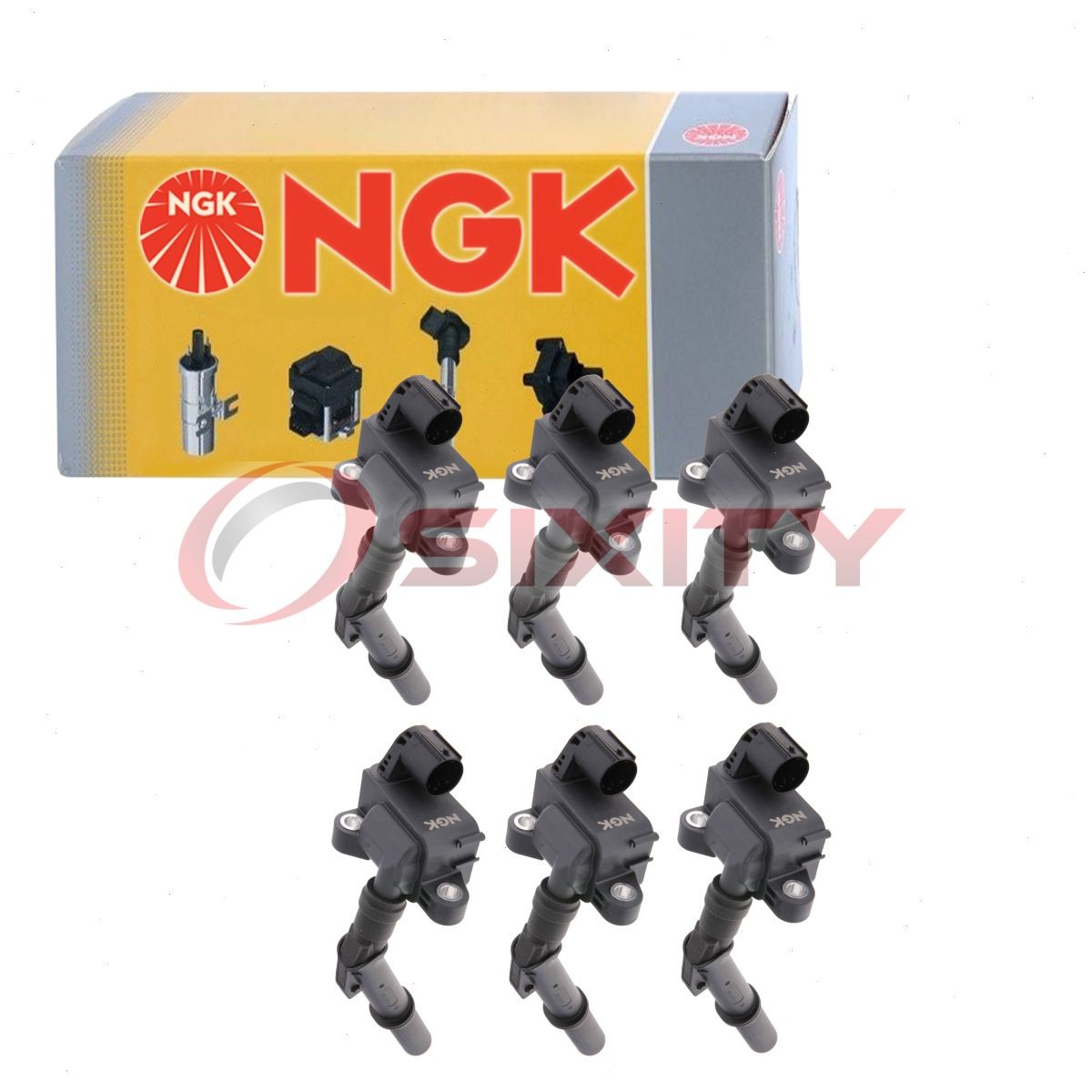 6 pc NGK Ignition Coils for 2012-2013 Mercedes-Benz ML63 AMG 5.5L V8 Spark ab