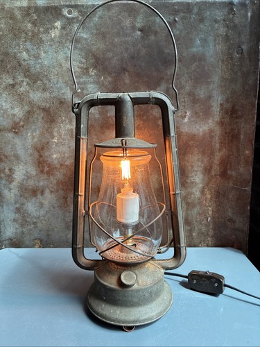 Vintage Lantern Upcycled Electric Lamp
