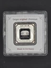 Geiger 10 Gram Silver Square Bar .999 Fine Silver Sealed In Assay