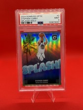 Panini 2024-25 Donruss Optic Splash! Stephen Curry #2 Holo Prizm PSA 9 Warriors